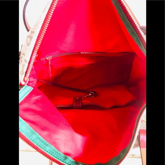 DOONEY AND BOURKE CANVAS/a JACQUARD LARGE SATCHEL - Picture 9 of 9